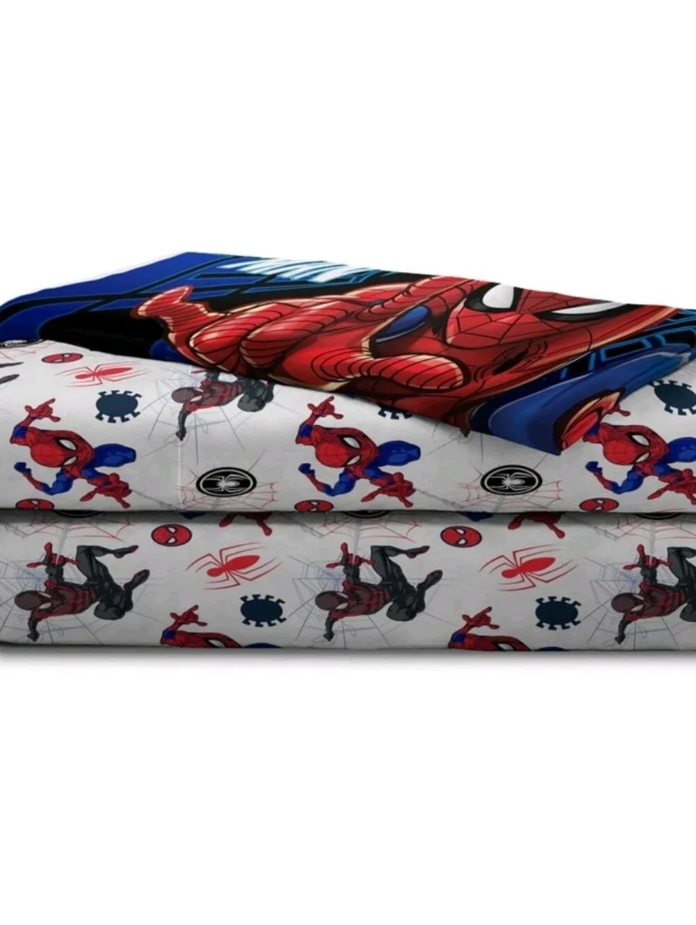 Spider-Man Kids 3-Piece Twin Sheet Set, Microfiber, White, Marvel